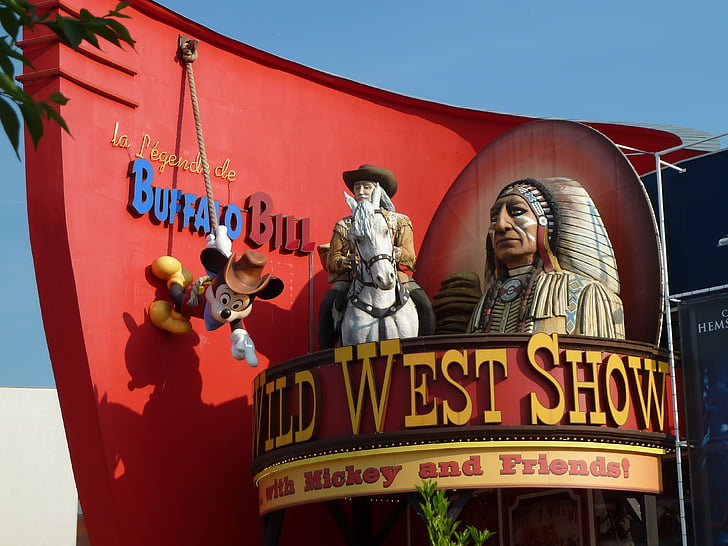 Buffalo bill, Disneyland, wilde westen, Toon, Indianen, wild west show