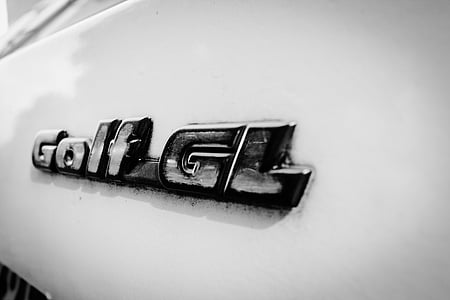 logotip, Volkswagen, Golf, signe, cotxe, auto, vell