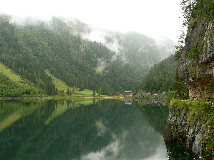 Gosau, Lago, Austria, Dachstein, Gosausee, paisaje, naturaleza