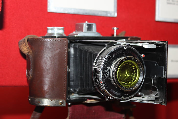 výstava, starý fotoaparát, rarita