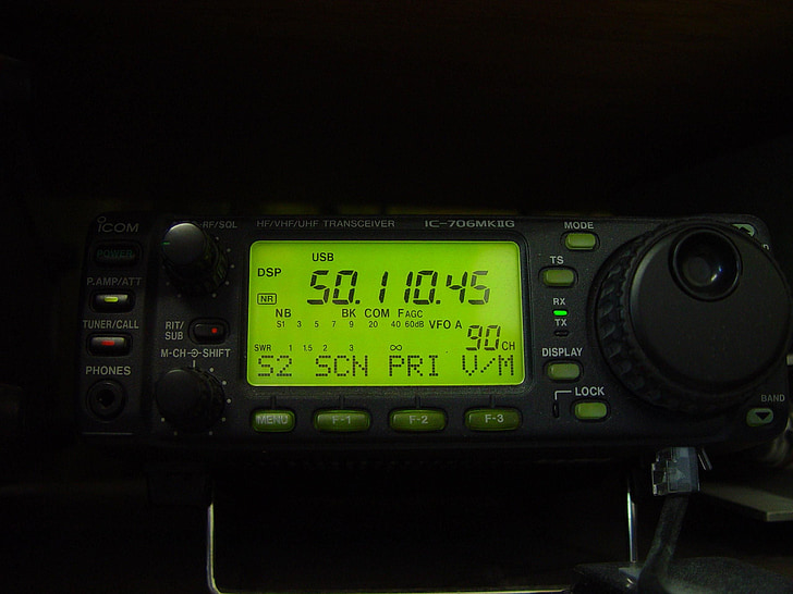 rádio, transciever, UHF, VHF, HF, 706mk8g, IC