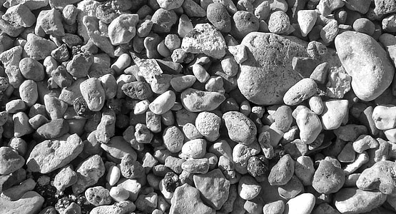 Hintergrund, Kiesel, Steinen, Strand, Schwarz, weiß, schwarz weiß
