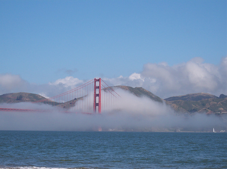 Χρυσή πύλη, ομίχλη, Σαν Φρανσίσκο, γραφική, ταξίδια, πόλη