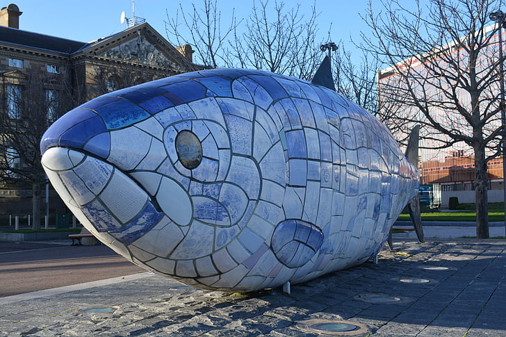 pescado, obra de arte, Belfast