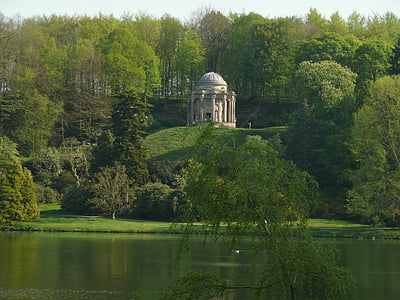 stourhead Градина, парк, Уилтшър, Англия