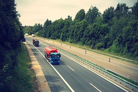 truck, highway, logistics, transport of goods, germany, speed, transport