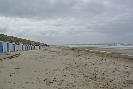Texel, plage, paysage, mer, mer du Nord, sable, vacances