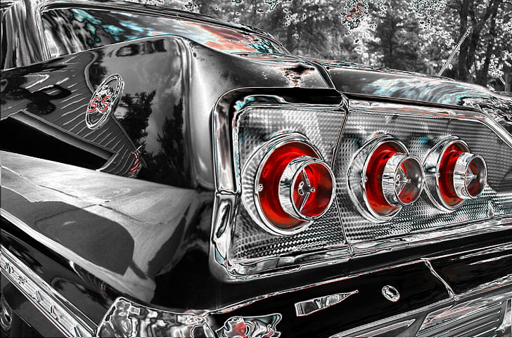 Chevrolet, Импала, SS, 1966, автомобиль, хром, наземных транспортных средств