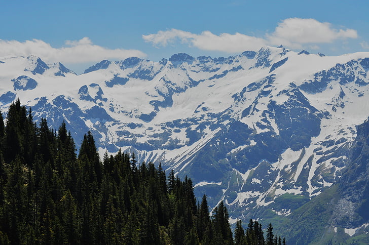Alpine, mäed, maastik, loodus, Panorama, Šveits