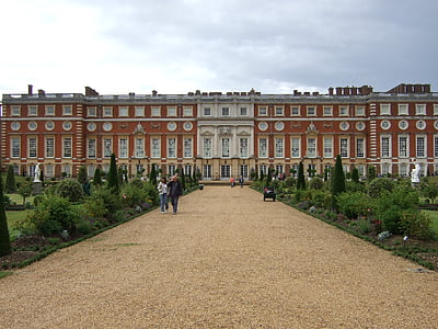 Château de Hampton court, Palais, Hampton, Henry, bâtiment, roi, antique