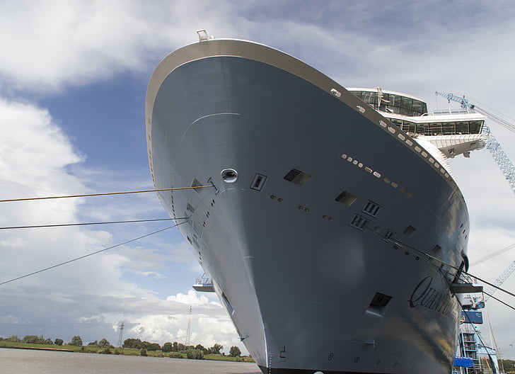 ship, passenger ship, quay, sea-going vessel, cruise ship