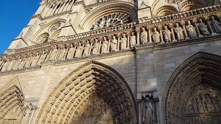Notre dame, Paris, Katedral, Prancis, arsitektur, Gereja, tempat terkenal