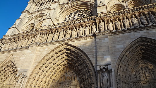 Notre dame, Paryż, Katedra, Francja, Architektura, Kościół, słynne miejsca