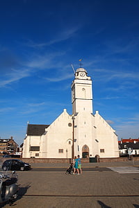 templom, fehér templom, református templom, Katwijk