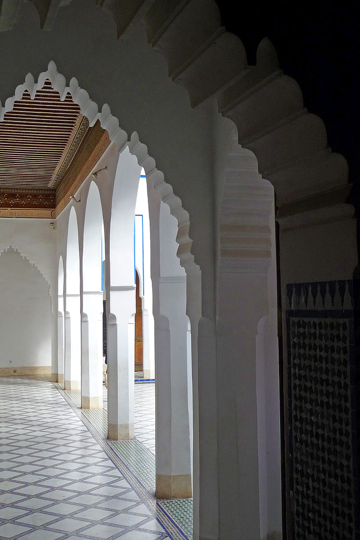 Bahia, Palais, pils, Marrakech, Marakešā, vecais, ceļojumi