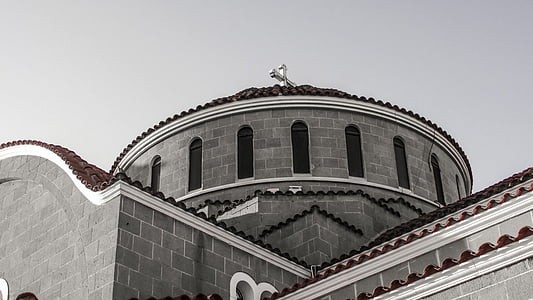 kirik, Dome, arhitektuur, õigeusu, Küpros, Paralimni, Ayios georgios