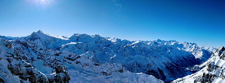 kalnai, Šveicarijos, Alpės, Gamta, sniego, kraštovaizdžio, kalnų