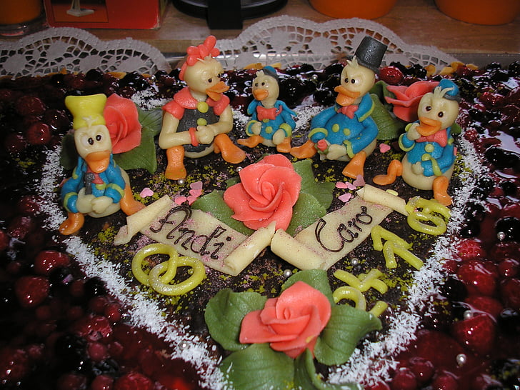 bake, ornament, marzipan, cake, marry, wedding cake