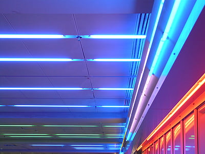 plafond verlichting, neon licht, neon verlichting, Neon, lampen, licht, verlichting