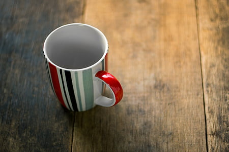 Cup, alkuun, näkymä, kahvi, taulukko, Vintage, tausta