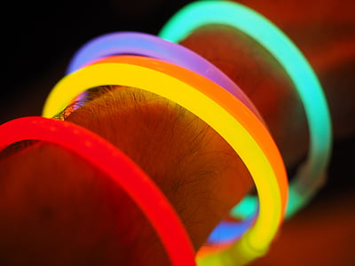 Glow stick, färgglada, ljus, färg, lampor, belysning, Deco