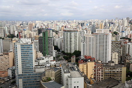 São paulo, zgrada, urbane, zračne fotografije, arhitektura, u centru grada são paulo, turističke točke