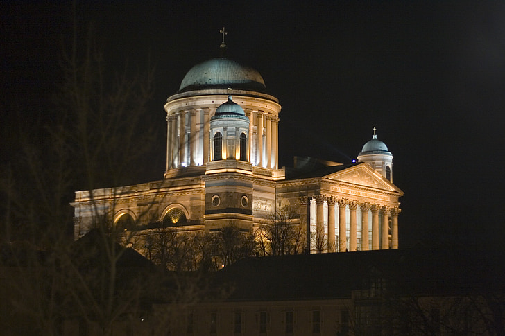Esztergom, Basilica, kirkko, Basilica cathedral, katolinen, arkkitehtuuri, Dome