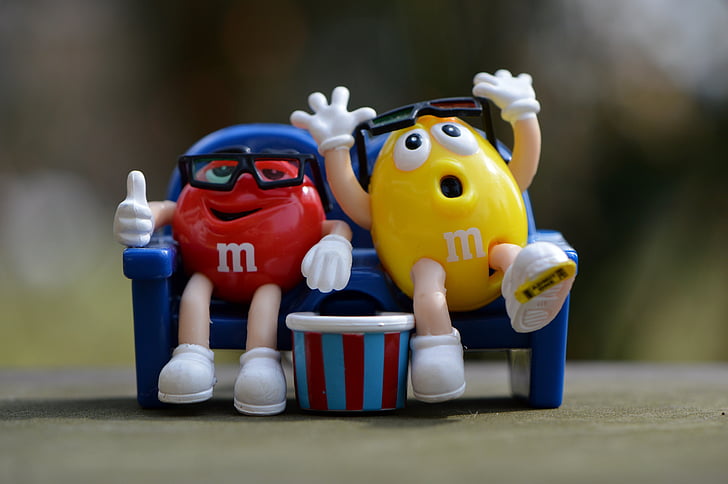 m m's, bánh kẹo, Buồn cười, vui vẻ, kính 3-d, đồ chơi, nhựa