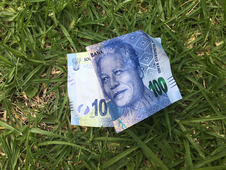 χρήματα, νομοσχέδιο, Σημείωση, Νότια Αφρική, 100, Νέλσον Μαντέλα, Τραπεζογραμμάτιο