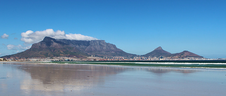 tabel mountain, Cape town, Sydafrika, Beach, havet, Ocean, Rio de janeiro