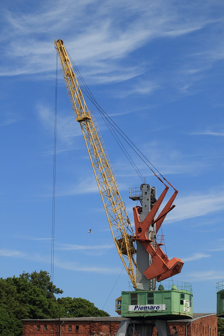 latvia, liepaja, harbour, cranes, water, crane - Construction Machinery, construction Industry