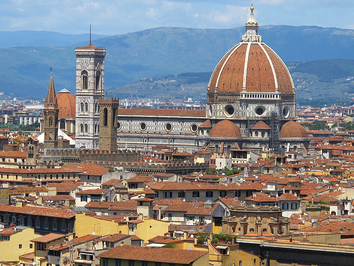 Firenze, Cathedral, solen, Firenze - Italien, Italien, Toscana, kirke