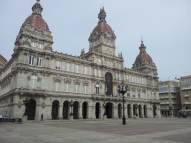 city hall, spain, europe, la coruna