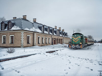 Podlaski, Pologne, train, station, dépôt, chemin de fer, chemin de fer