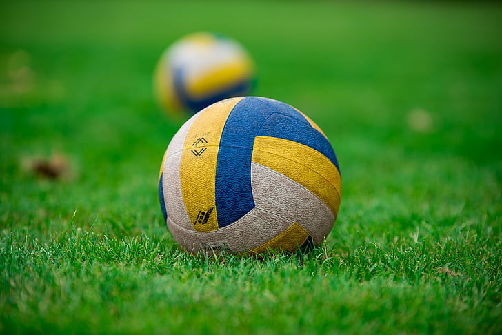 volleyball, ballen, sport, gresset, spill, utstyr
