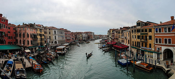 Itàlia, Venècia, Venezia, góndoles, embarcacions, l'aigua, Canale grande