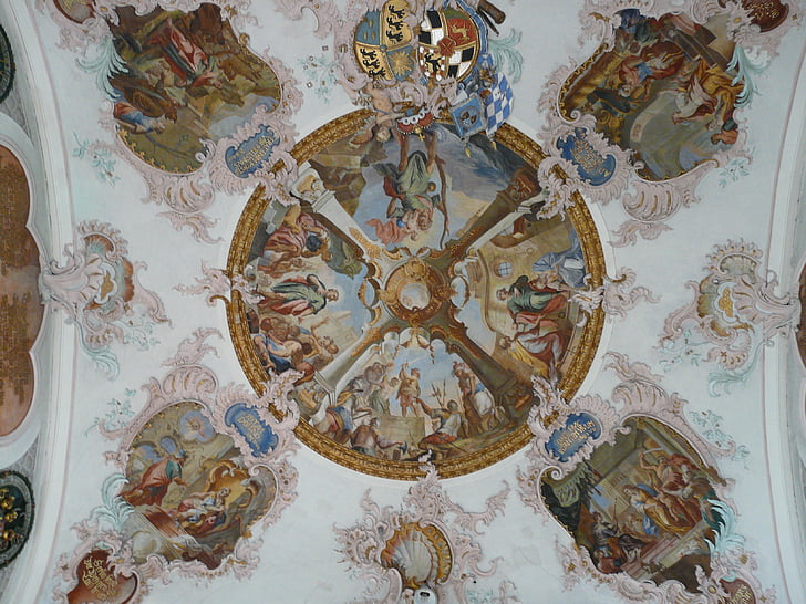fresco, cover painting, church, faith, christianity, god, jesus