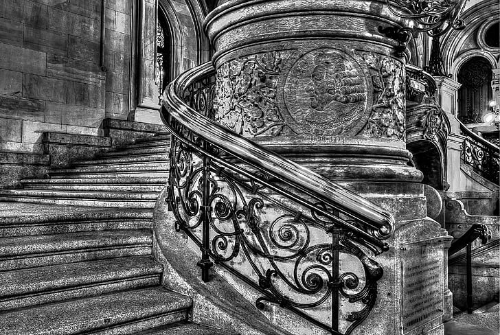 Rådhuset steg, trappor, Hamburg, trappa, arkitektur