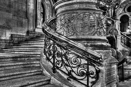 市庁舎のステップ, 階段, ハンブルク, 階段, アーキテクチャ