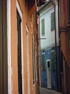 streets, houses, colored
