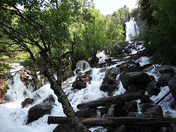 cascada, agua, naturaleza, España, paisaje, Aigüestortes, Pirineos