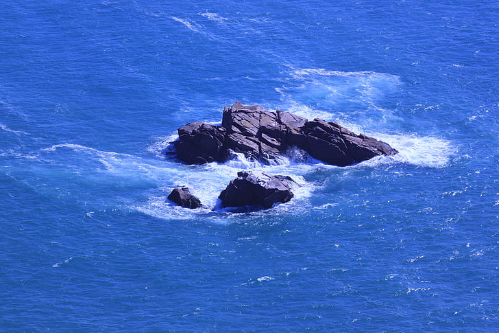 Português, cabo roca, mar, natureza, litoral, azul, Rock - objeto