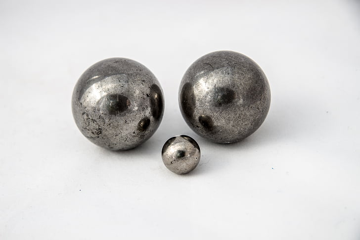 metallo, palle, cuscinetti, rotondo, argento, in acciaio, riflessione