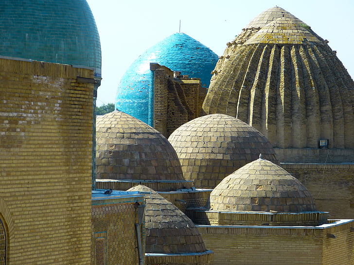 shohizinda, Nekropolē, Samarkanda, Uzbekistāna, mauzolejiem, mauzolejs, mošeja