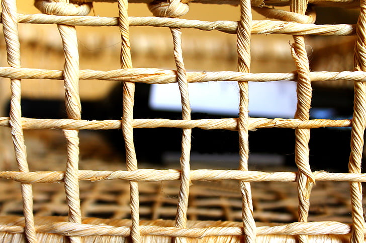 wicker, basket, interlaced, wine basket, grid, protection, rope