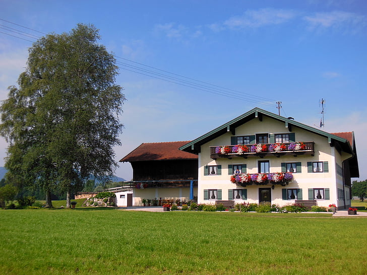 casa de fazenda, Chiemsee, Chiemgau, Baviera, Alta Baviera