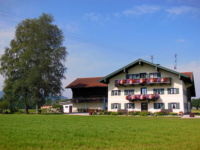 våningshus, Chiemsee, Chiemgau, Bayern, Bayern