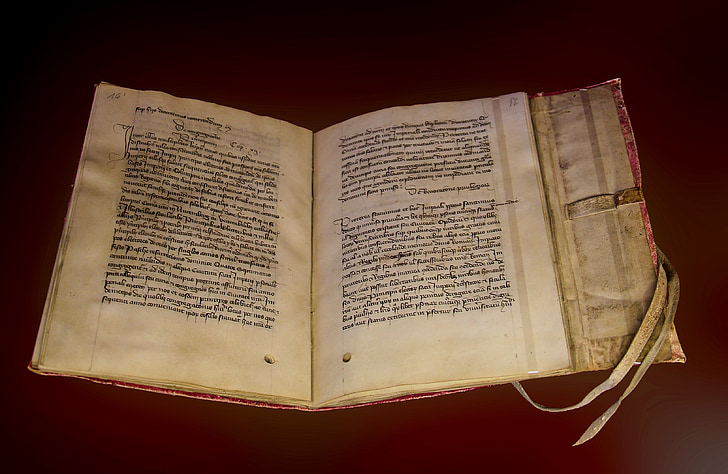 buku, lama, buku lama, secara historis, membaca, font, abad pertengahan