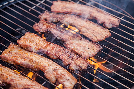 barbecue feest, gegrild vlees, Gegrilde, barbecue, grillen, houtskool, Embers