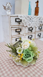 blomster, dekorere, grøn, buket, bryllup, dekoration, blomst